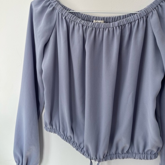 Wilfred 🦋 Eleanora Off-Shoulder Crepe Longsleeve Blouse - Picture 2 of 7